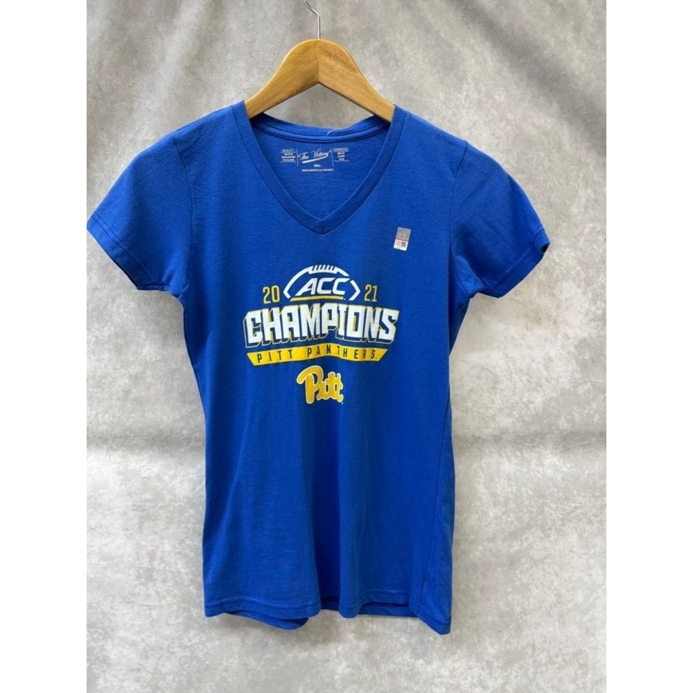 Pitt ACC Champs Tee Women Small V Neck –‎ NWT